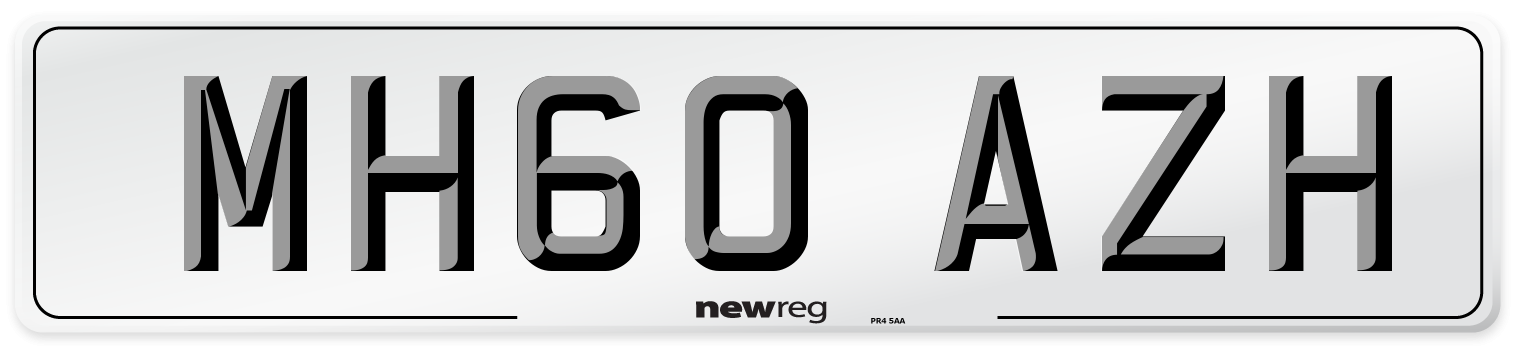 MH60 AZH Number Plate from New Reg